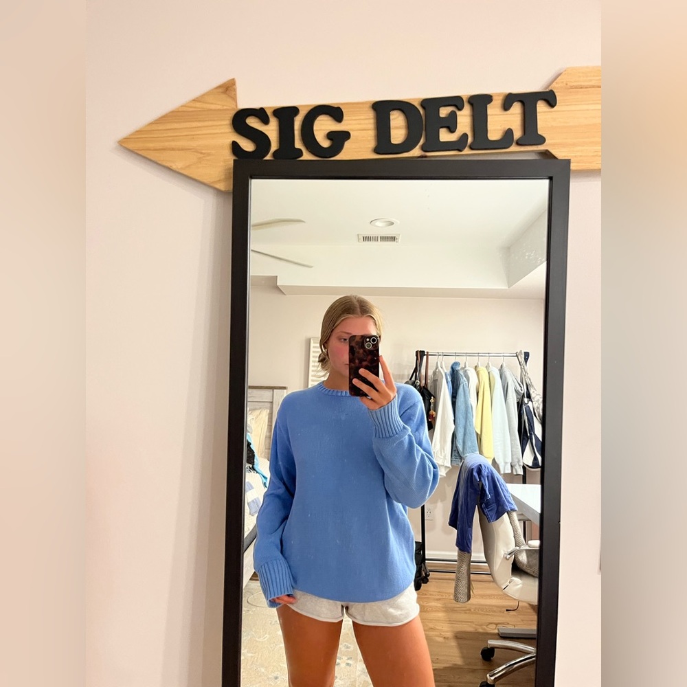 John Galt Blue Crew Neck Sweater